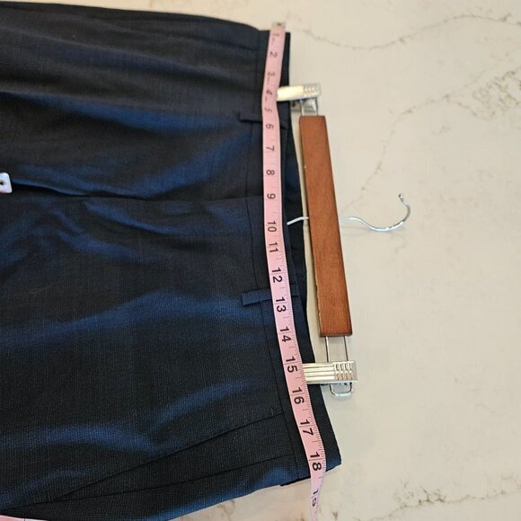 Hugo Boss Men's Size 40 Slim Fit Wool Woven Navy Huge6 Genius 5 - Picture 11 of 14